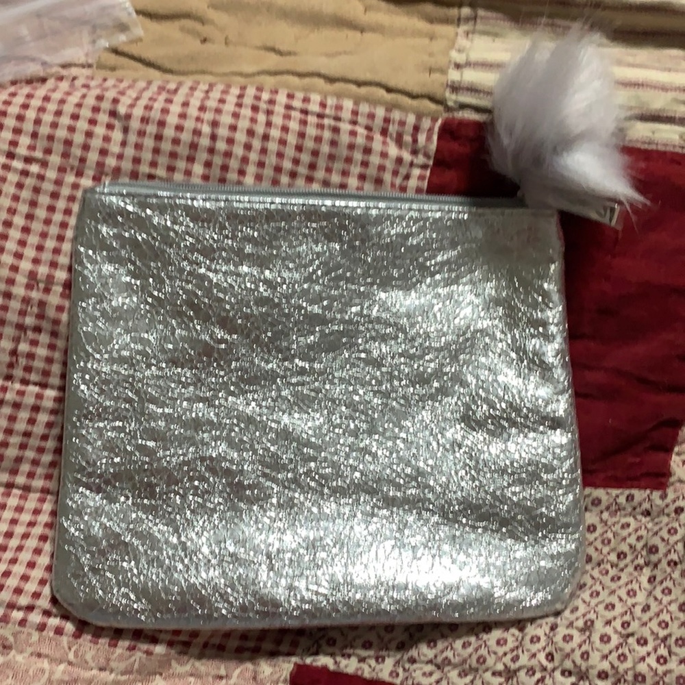 2 for $20 silver Mac makeup bag